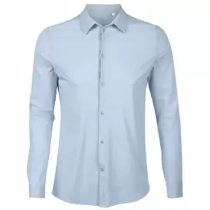 NEOBLU Mens Balthazar Jersey Long-Sleeved Shirt (L) (Soft Blue)