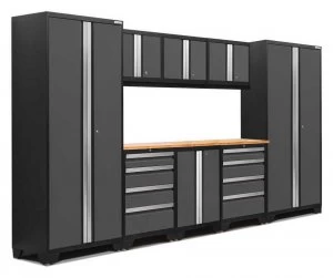 Bold 3.0 Grey 9 piece Garage Cabinet Set 7 Shelves