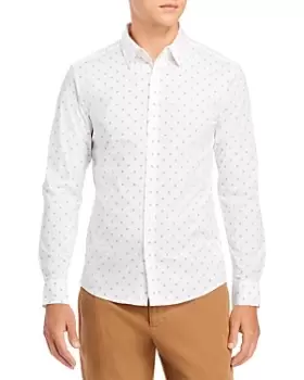 Michael Kors Daisy Print Slim Fit Button Down Shirt