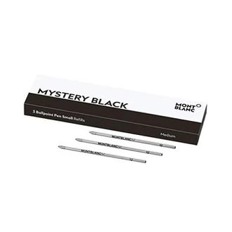 Mont Blanc - 3 Ballpoint Pen Small Mystery Black - Ballpoint Pen Refill - Black