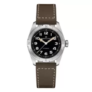 Hamilton Khaki Field Expedition Auto Black Dial Green Leather Strap Mens Watch H70315830 (Stock Expected 29/09/23)