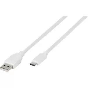 Vivanco USB cable USB 2.0 USB-A plug, USB-C plug 1.20 m White 38756