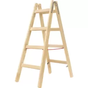 Hymer 7141008 Timber Double Sided Step Ladder 2 x 4 Tread