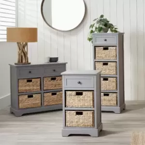 Kendal 1-Drawer 2-Basket Storage Drawer Unit Grey