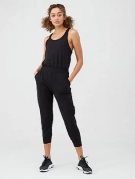 Nike Yoga Jumpsuit - Black, Size S, Women