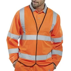 BSeen High Visibility Long Sleeve Jerkin XL Orange Ref PKJENGXL Up to