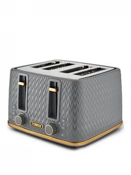 Tower Empire Collection T20061GRY 4 Slice Toaster