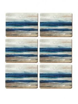 Creative Tops Abstract Ocean View Placemats ; Set Of 6