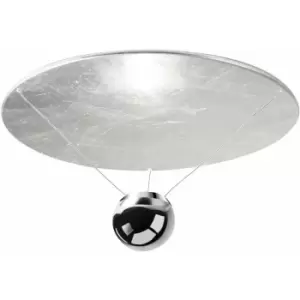 Leds-c4 - Single ceiling light, silver, variable intensity