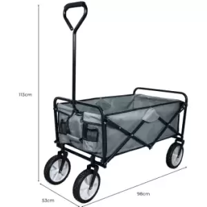 Foldable Garden Cart - Grey Grey - Monstershop