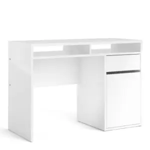 Function Plus Desk 1 Door 1 Drawer In White