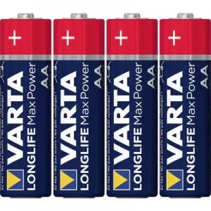 Varta Longlife Max Power LR06 AA battery Alkali-manganese 2900 mAh 1.5 V 4 pcs
