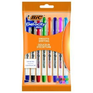 Bic Gelocity Gel Pen Stick 8 Pack - wilko