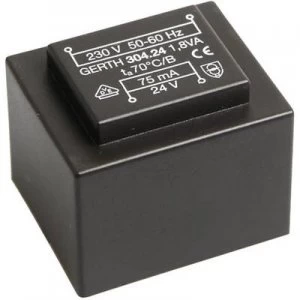PCB mount transformer 1 x 230 V 1 x 6 V AC 1.80 VA 300 mA