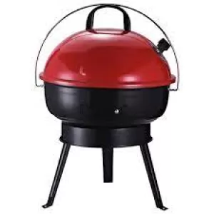 Outsunny Red and Black Outdoor Portable Charcoal BBQ Grill - wilko - Garden & Outdoor