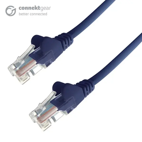 Connekt Gear 20m RJ45 CAT5e UTP Stranded Flush Moulded Network Cable - 24AWG - Blue