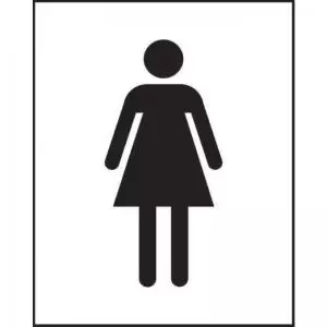 Female Symbol&rsquo; Sign; Non-Adhesive Rigid 1mm PVC Board; 200mm