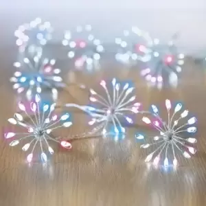 Starburst 400 Rainbow LED String Lights Clear & Silver Cable