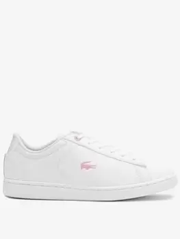 Juniors' Lacoste Carnaby Synthetic Trainers Size 4 UK Junior White
