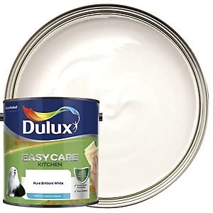 Dulux Easycare Kitchen Pure Brilliant White Matt Emulsion Paint 2.5L