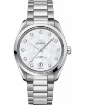 Omega Seamaster Aqua Terra 150m Master Co-Axial Chronometer 38 MM Mother of Pearl Dial Stainless Steel Womens Watch 220.10.38.20.55.001 220.10.38.20.