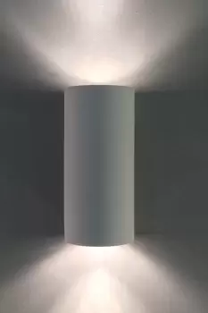 Ceramic Full Cylinder Wall Light Up and Down 2 Lights GU10 (NO BULBs)