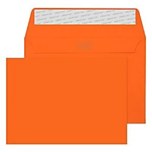 Creative Bright Coloured Envelopes C6 Peel & Seal 114 x 162mm Plain 120 gsm Pumpkin Orange Pack of 500