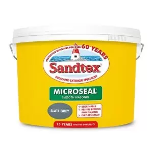 Sandtex Slate Grey Smooth Matt Masonry Paint, 10L Tub