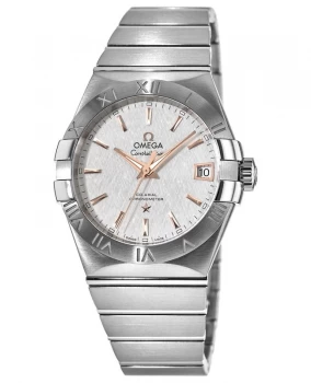 Omega Constellation Automatic Chronometer 38mm White Dial Stainless Steel Mens Watch 123.10.38.21.02.002 123.10.38.21.02.002