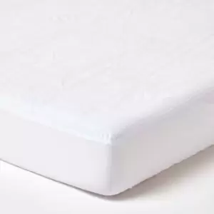 HOMESCAPES Waterproof Terry Towelling Small Double Mattress Protector