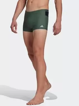 adidas Colorblock Swim Boxers, Green, Size M-L, Men