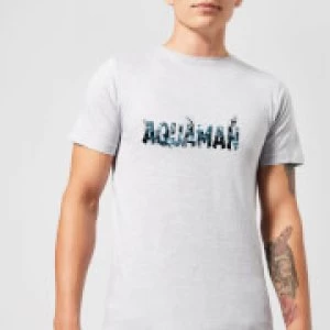 Aquaman Chest Logo Mens T-Shirt - Grey - XL