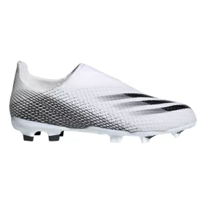 Adidas Junior X Laceless Speed Form.3 Firm Ground Football Boot, White, Size 5