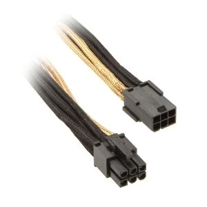 Silverstone 6-pin PCIe to 6-pin PCIe Cable 25cm - Black / Gold