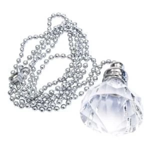 BQ Silver Diamond Crystal Effect Acrylic Light Pull