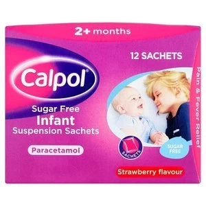 Calpol Infant 2+ Months Strawberry Flavour Sachets 12s