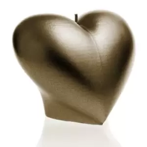 Heart Smooth Candle &ndash; Brass