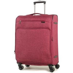Rock Madison 4-Wheel Medium Suitcase - Burgundy