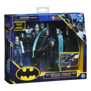 Batman With Bat-Tech Flyer & Mr Freeze (DC Comics) 4" Figures