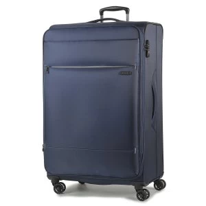 ROCK Deluxe-Lite Large 8-Wheel Spinner Suitcase - Navy
