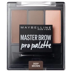 Maybelline Master Brow Pro Palette Kit Deep Brown 3.4g Brown