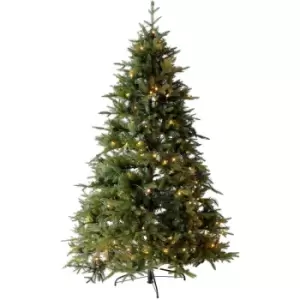Charles Bentley 8ft Luxury Pre-Lit Hinged Artificial Christmas Tree - wilko