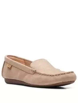 Clarks Freckle Walk Shoes - Sand Nubuck, Sand, Size 8, Women