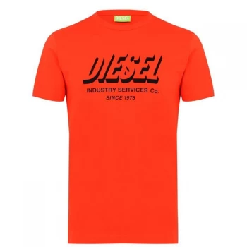 Diesel Industry Service T Shirt - Orange 3BI
