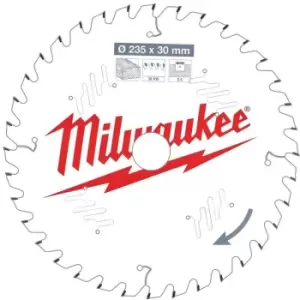 Milwaukee 235mm 36T Wood Cutting Circular Saw Blade - N/A
