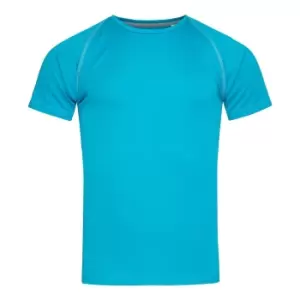Stedman Mens Active Raglan T-Shirt (S) (Hawaii Blue)