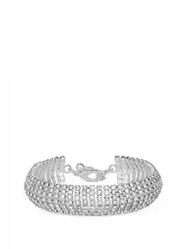 Mood Silver Crystal Diamante Bracelet