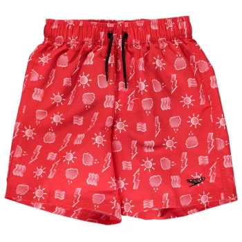 Speedo All Over Print Shorts Junior Boys - Red