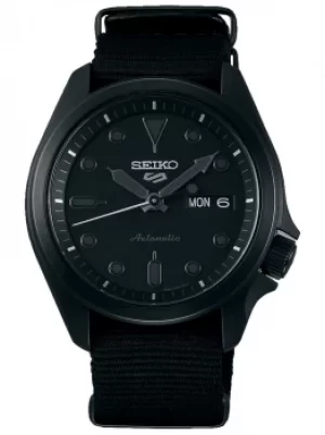 Seiko 5 Sports Black Fabric Strap Watch SRPE69K1