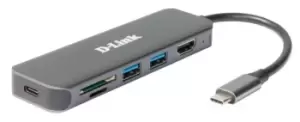 D-Link DUB-2327 notebook dock/port replicator Wired USB Type-C Grey